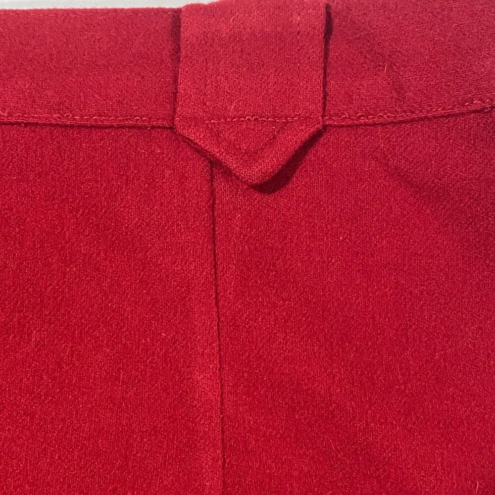 Pendleton Vintage 1950s 100% Wool Red Western Skirt Size 16 Belt Loops - Picture 4 of 8